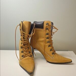 Nine West Camel Lace-Up Women's Boots